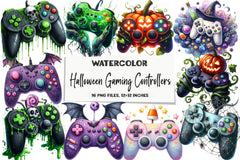 Halloween Gaming Controllers Clipart Bundle - CraftNest - Digital Crafting and Art