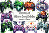 Halloween Gaming Controllers Clipart Bundle