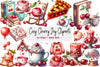 Cozy Cherry Joy Clipart Bundle