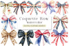 Coquette Bow USA Flag Sticker Clipart Bundle