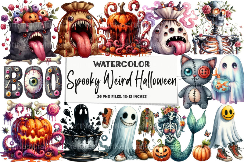 Spooky Halloween Clipart Bundle 33 - CraftNest - Digital Crafting and Art