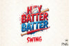 Retro Baseball Batter Swing Clipart Bundle