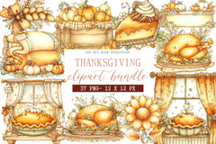 Thanksgiving Clipart Bundle - CraftNest - Digital Crafting and Art