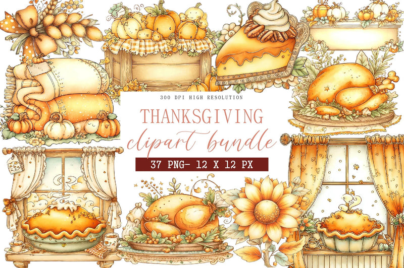 Thanksgiving Clipart Bundle - CraftNest - Digital Crafting and Art