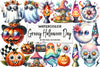 Groovy Halloween Day Clipart Bundle