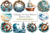 Vintage Ocean Waves Clipart Bundle