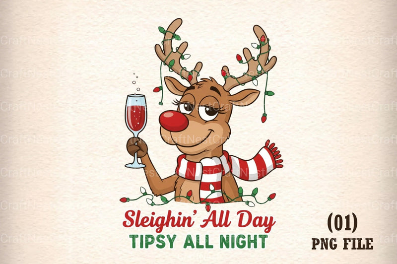 Sleighin' All Day Clipart Bundle - CraftNest - Digital Crafting and Art