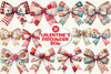 Patchwork Valentine's Day Bow Clipart Bundle