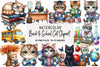 Back to School Cat Clipart Bundle