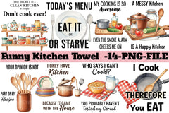 Funny Kitchen Towel Clipart Bundle 14 - CraftNest - Digital Crafting and Art