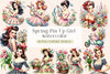 Spring Pin-Up Girl Clipart Bundle