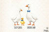 Bow Tie Goose Dad Cute Duo Clipart Bundle