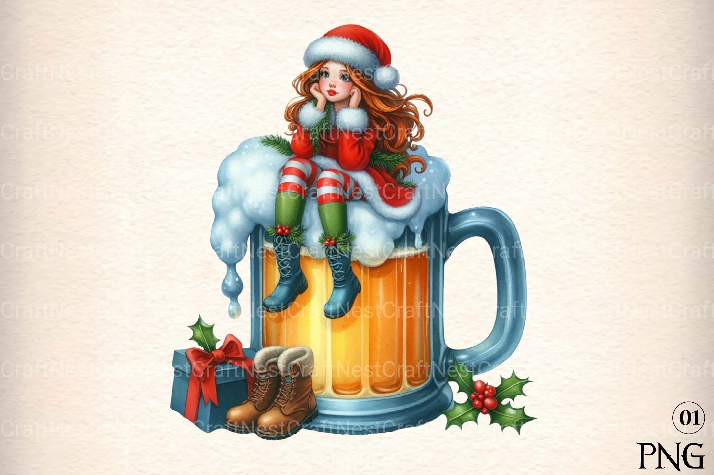 Whimsical Winter Brew Clipart Bundle - CraftNest - Digital Crafting and Art