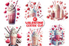 Valentine Coffee Cup Clipart Bundle