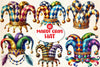 Mardi Gras Jester Hat Clipart Bundle