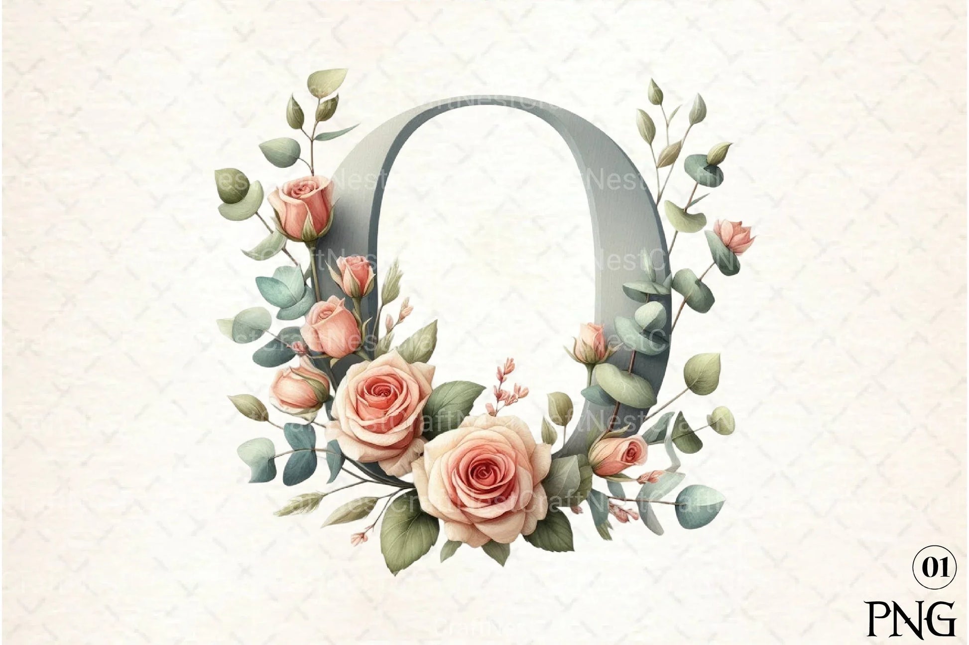 Floral Alphabet Clipart Bundle 6 - CraftNest - Digital Crafting and Art