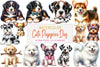 Cute Puppies Clipart Bundle - Dog Clipart Collection