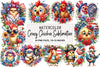 Crazy Chicken Clipart Bundle