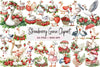 Strawberry Goose Clipart Bundle