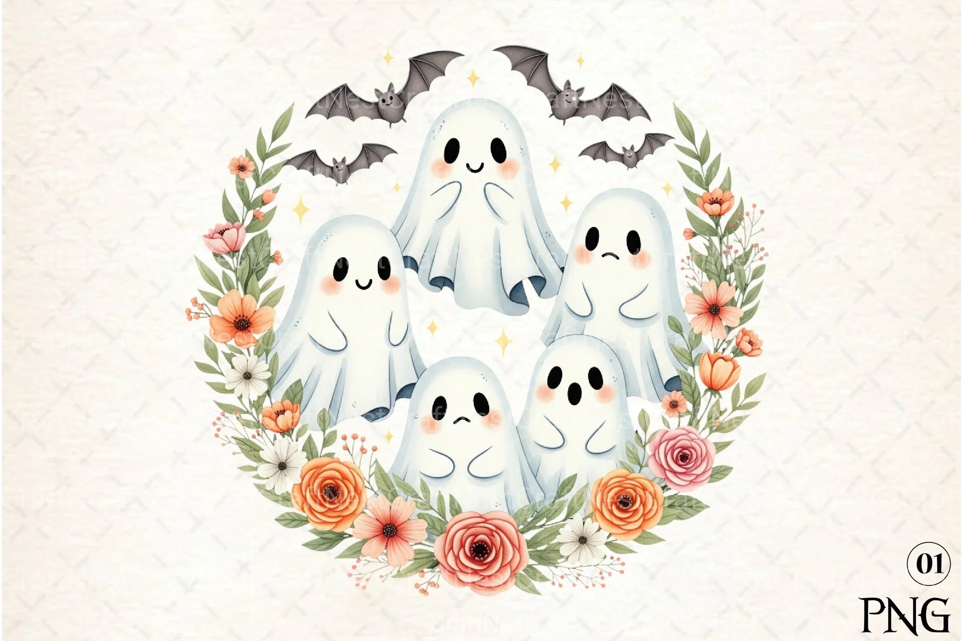 Ghost Spooky Season Pumpkin Halloween Clipart Bundle - CraftNest - Digital Crafting and Art