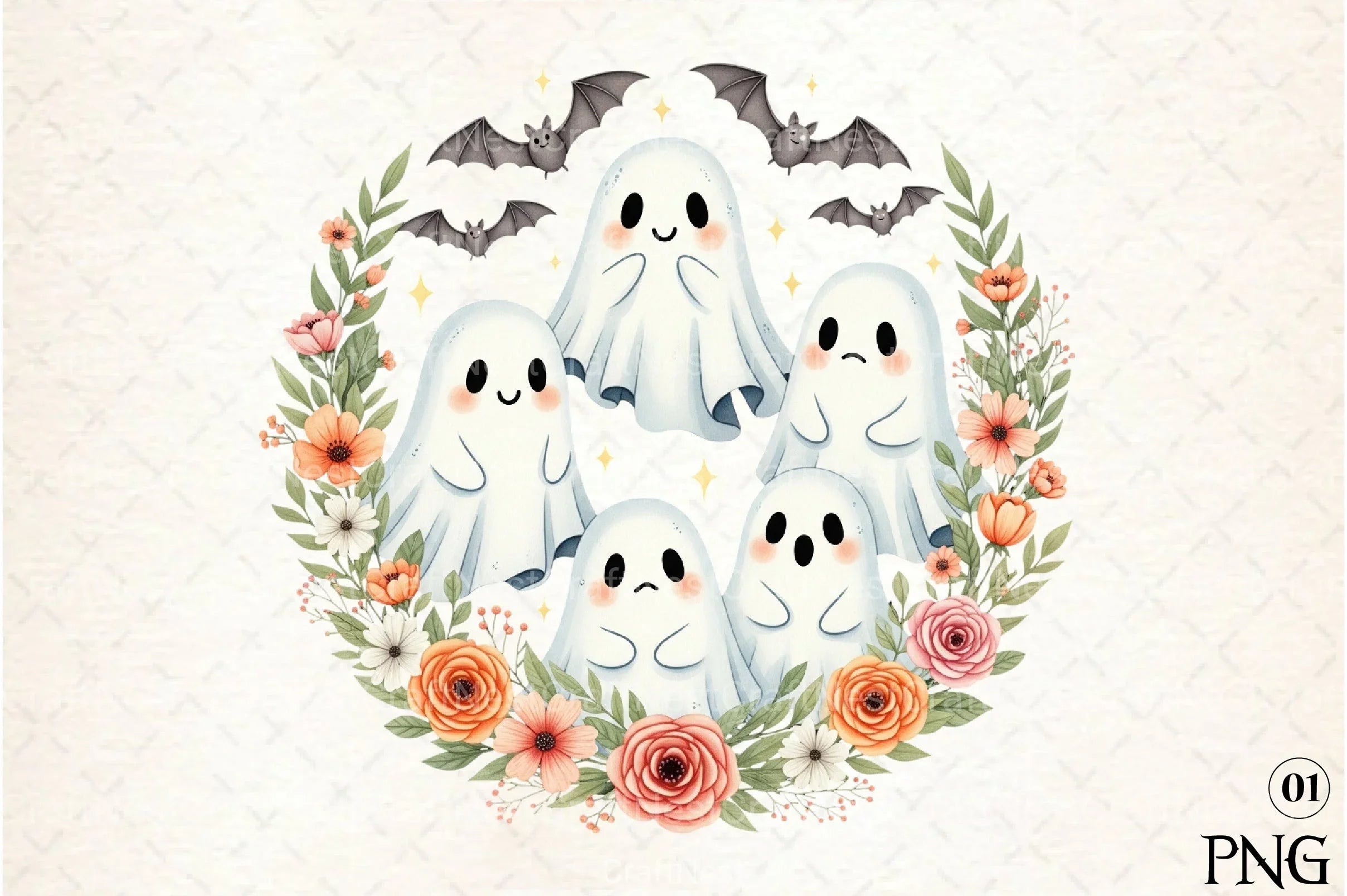 Ghost Spooky Season Pumpkin Halloween Clipart Bundle - CraftNest - Digital Crafting and Art