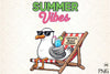 Blocky Style Funny Summer Goose Clipart Bundle