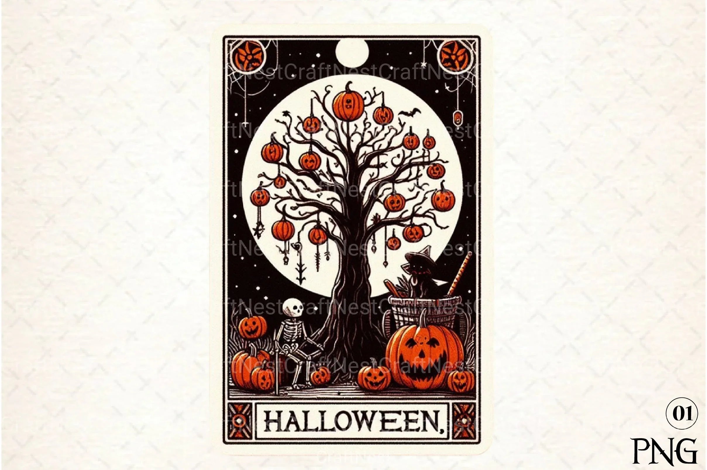 Halloween Tarot Card Clipart Bundle 16 - CraftNest - Digital Crafting and Art