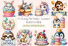 Peeking Birthday Animal Clipart Bundle