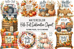 Hello Fall Clipart Bundle - CraftNest - Digital Crafting and Art