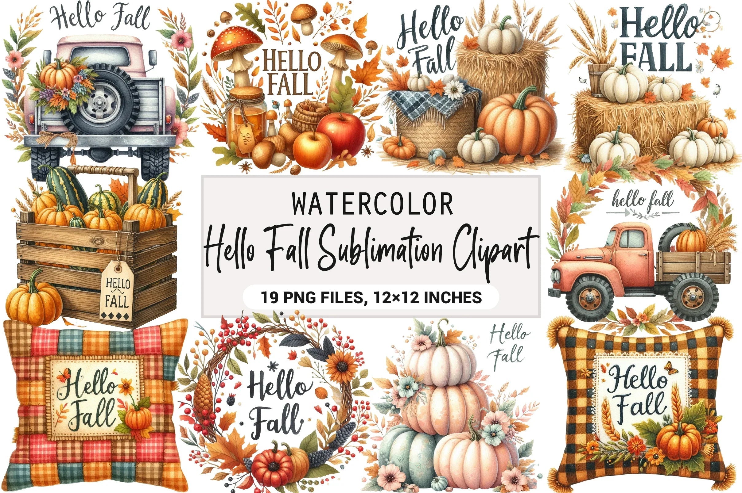 Hello Fall Clipart Bundle - CraftNest - Digital Crafting and Art