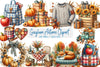 Gingham Autumn Clipart Bundle