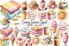 Creamy Summer Clipart Bundle - CraftNest - Digital Crafting and Art