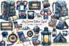 Navy Summer Outdoor Clipart Bundle