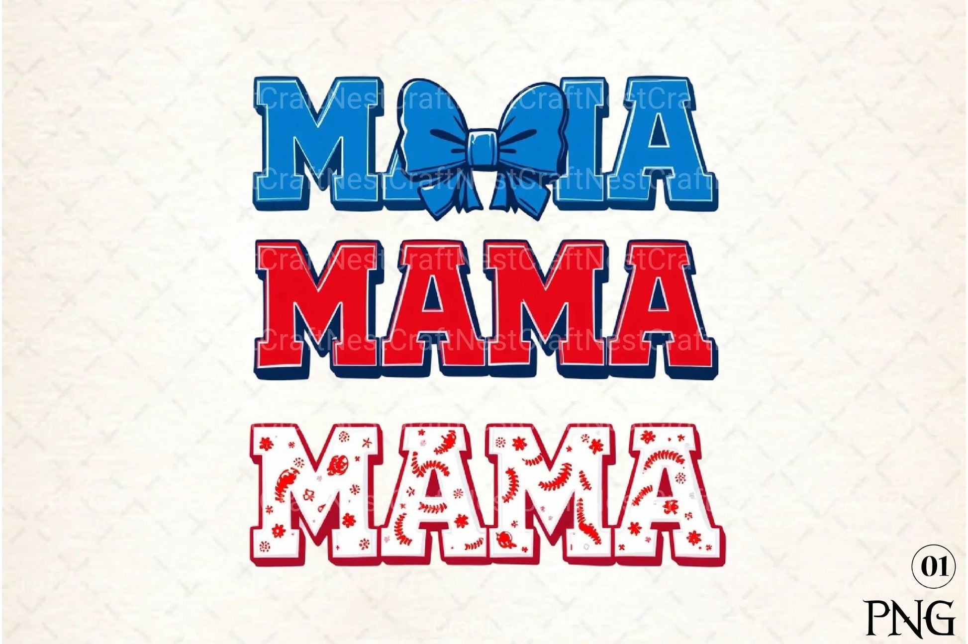 Baseball Mama Coquette Bow Clipart Bundle - CraftNest - Digital Crafting and Art