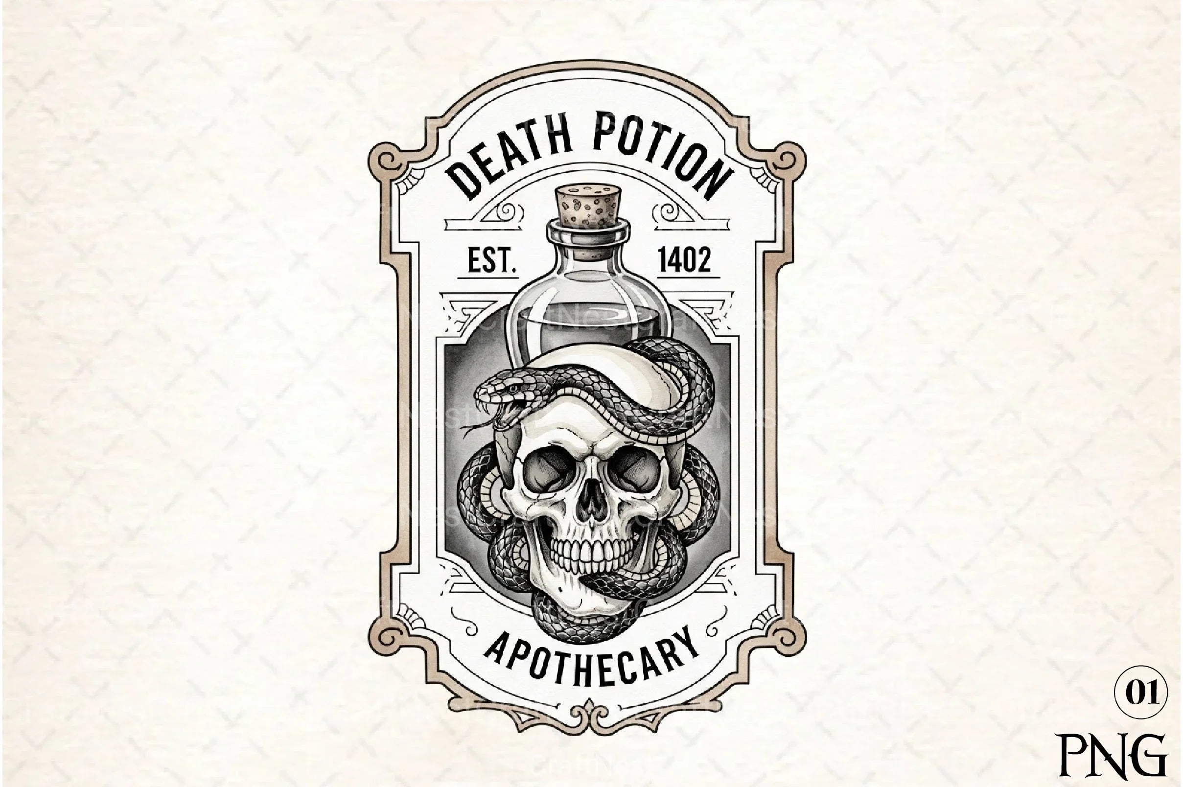 Vintage Halloween Potion Labels Clipart Bundle 4 - CraftNest - Digital Crafting and Art