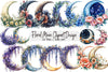 Floral Moon Design Clipart Bundle