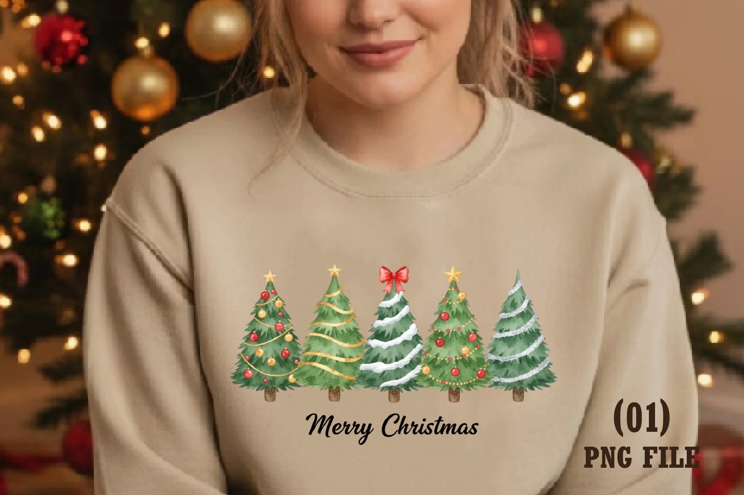 Merry Christmas Tree Clipart Bundle - CraftNest - Digital Crafting and Art