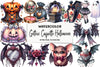 Gothic Coquette Halloween Clipart Bundle