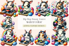 Hip Hop Bunny Easter Clipart Bundle - CraftNest - Digital Crafting and Art