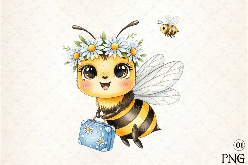 Back to School Bee Clipart Bundle 4 - CraftNest - Digital Crafting and Art