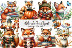 Fox Clipart Bundle - CraftNest - Digital Crafting and Art