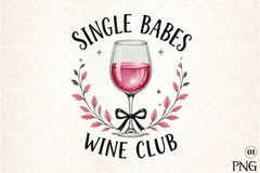 Single Babes Wine Club Clipart Bundle - CraftNest - Digital Crafting and Art