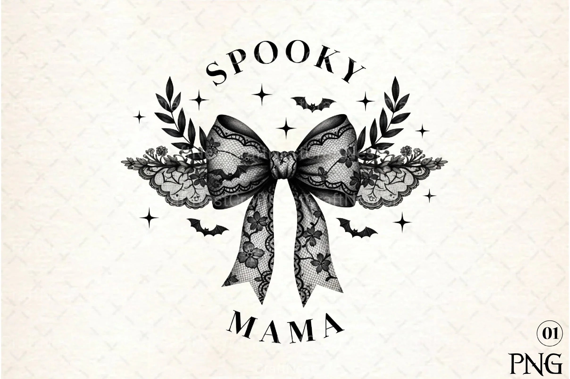 Coquette Halloween Spooky Mama Clipart Bundle - CraftNest - Digital Crafting and Art