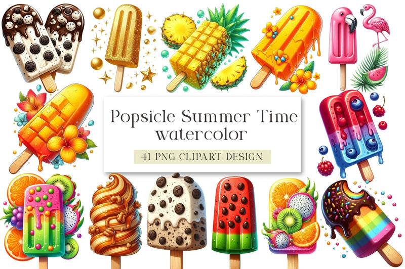 Popsicle Summer Clipart Bundle - CraftNest - Digital Crafting and Art