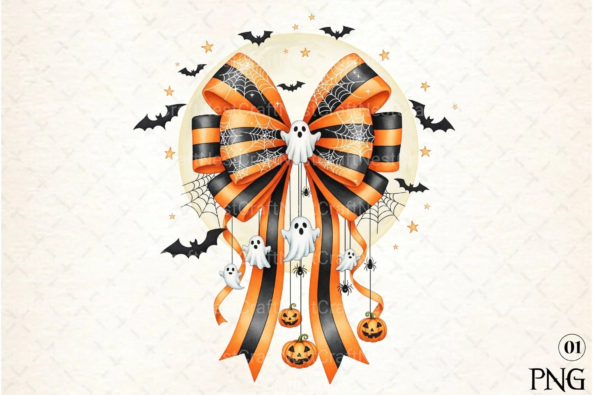 Halloween Coquette Bow Clipart Bundle 1 - CraftNest - Digital Crafting and Art