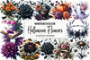 Halloween Flowers Clipart Bundle
