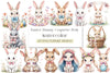 Easter Bunny Coquette Bow Clipart Bundle