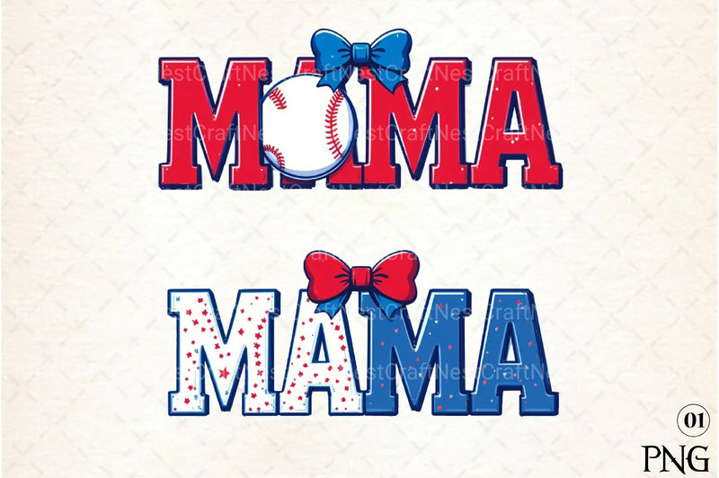 Baseball Mama Coquette Bow Clipart Bundle 2 - CraftNest - Digital Crafting and Art