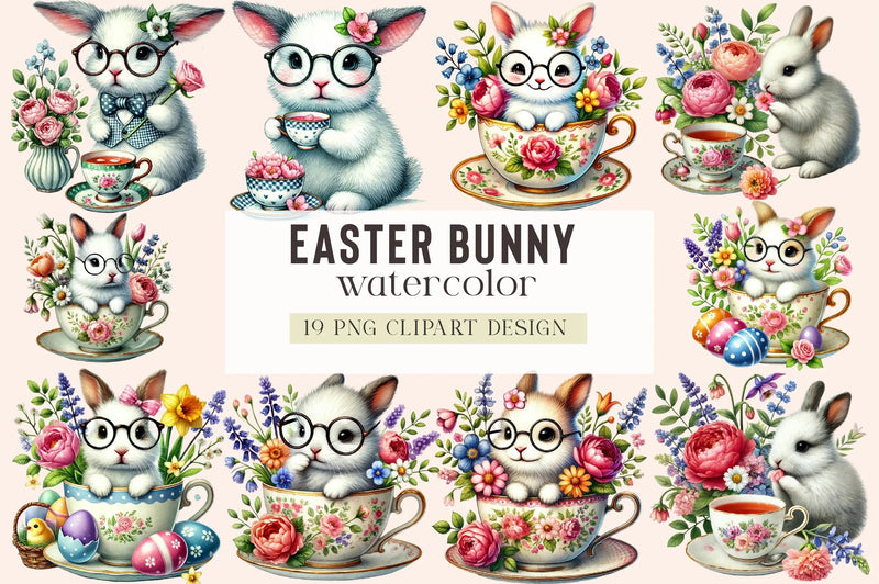 Easter Bunny Clipart Bundle - CraftNest - Digital Crafting and Art