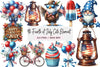 Fourth of July Cute Clipart Bundle